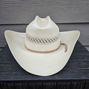 Resistol Wildfire 10X Straw Cowboy Hat USTRC Shantung Panama Hat Size 7
